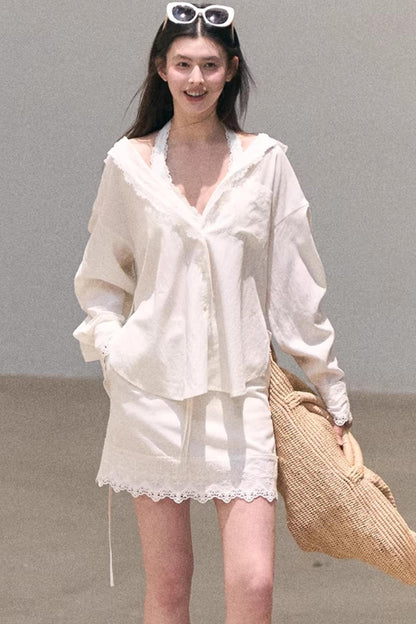 Lace-Trimmed Halter Neck Camisole