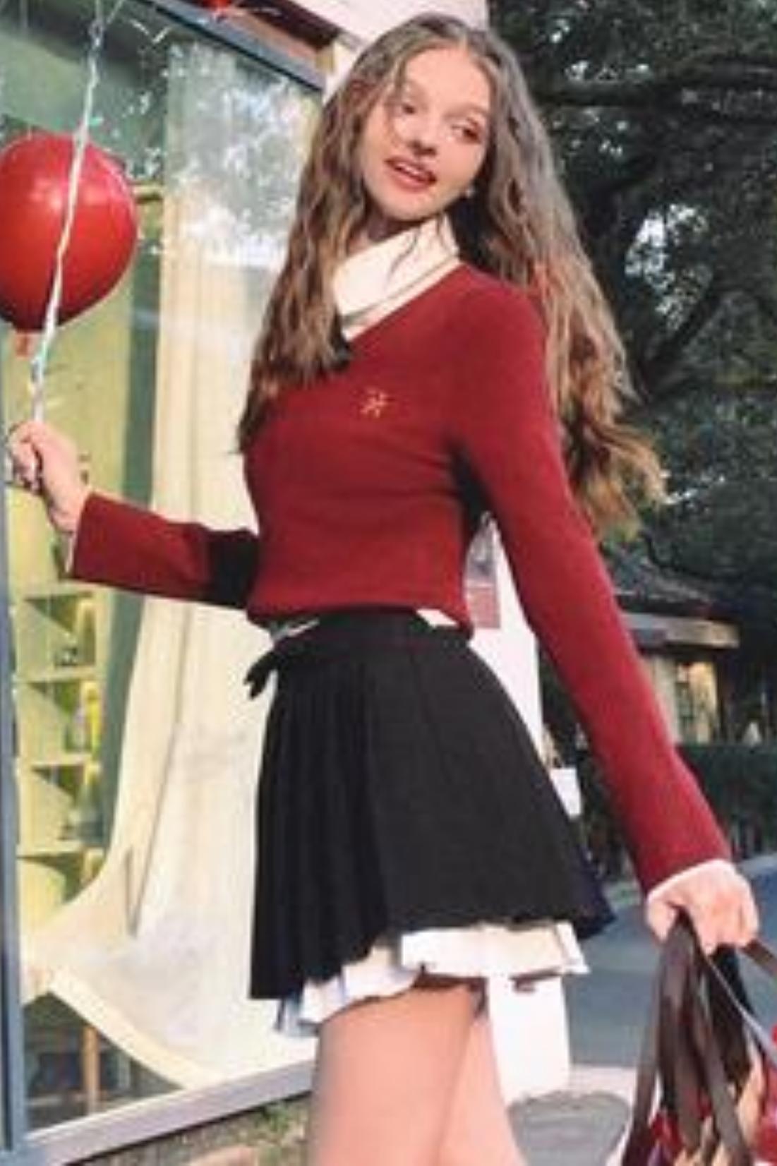 High-Waisted A-Line Pleated Skirt