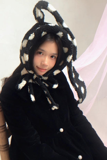 Happy Polka Dot Rabbit Ears Bow Hat