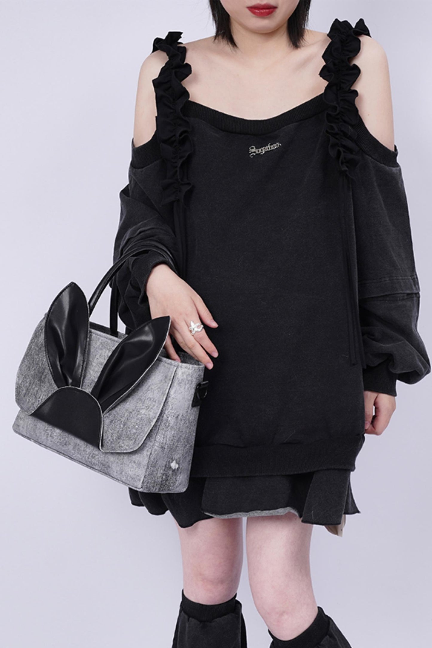 Denim Rabbit Tote Bag