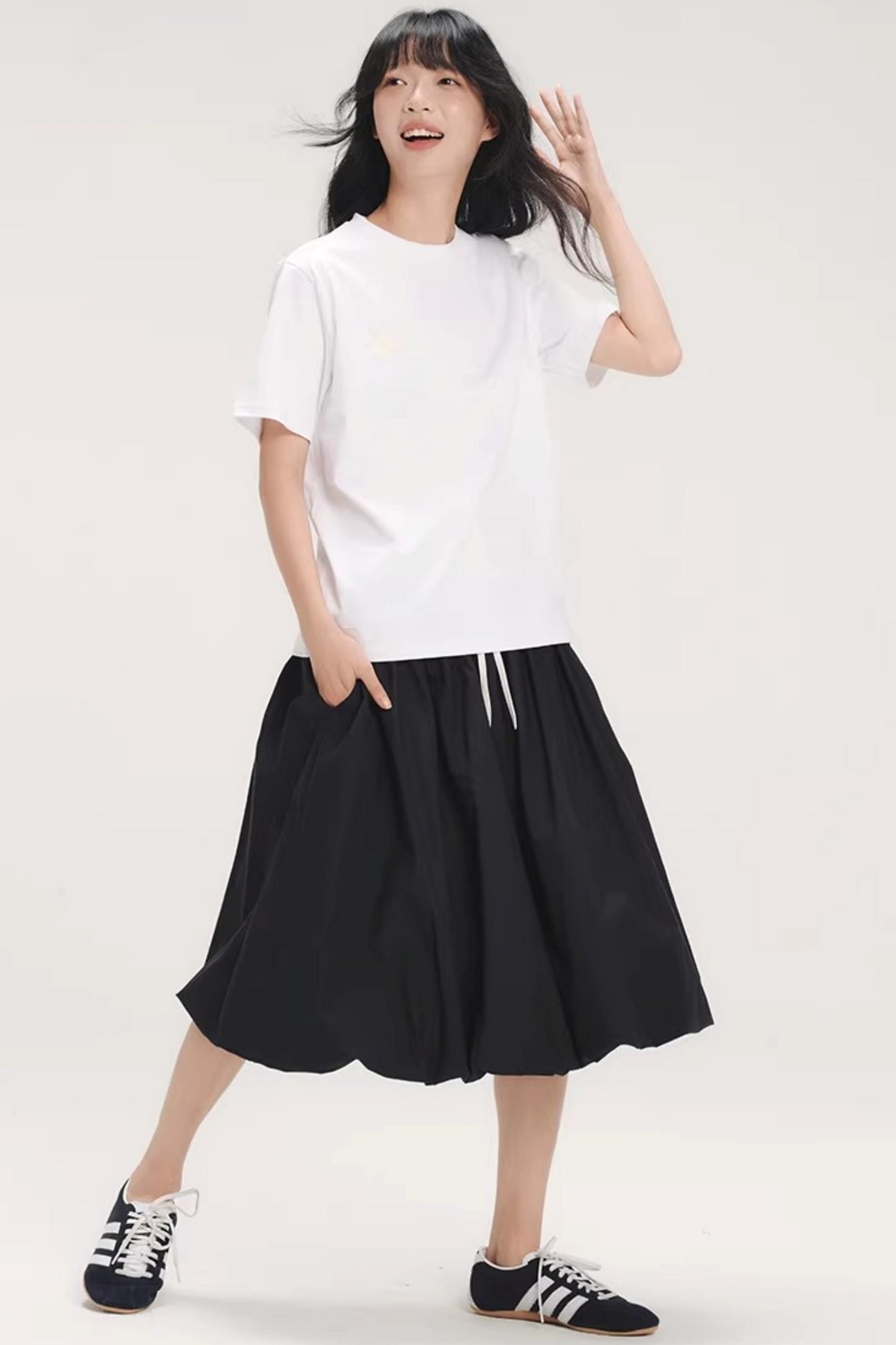 Dog Paw Embroidered Floral Skirt