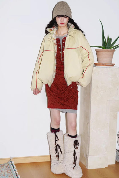 Retro Paisley Sweater Skirt Set-Up