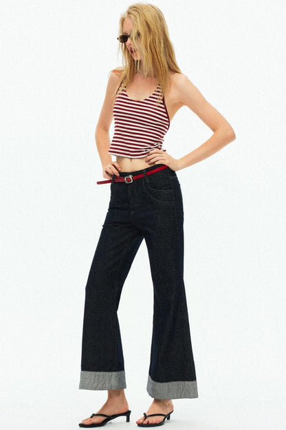 Color-Block Halter Camisole Top