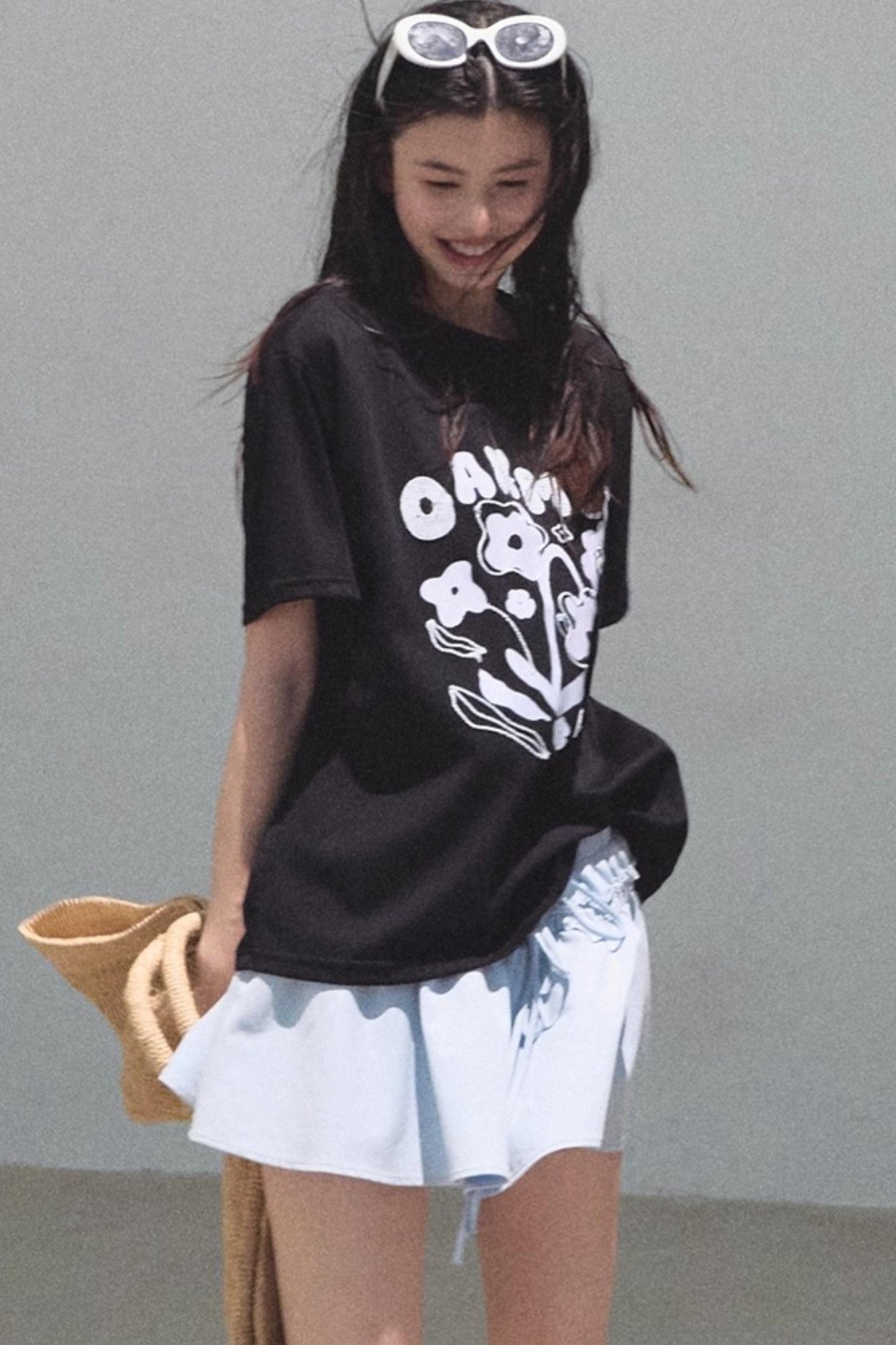 Embroidered Lyocell Puffy A-Line Skirt