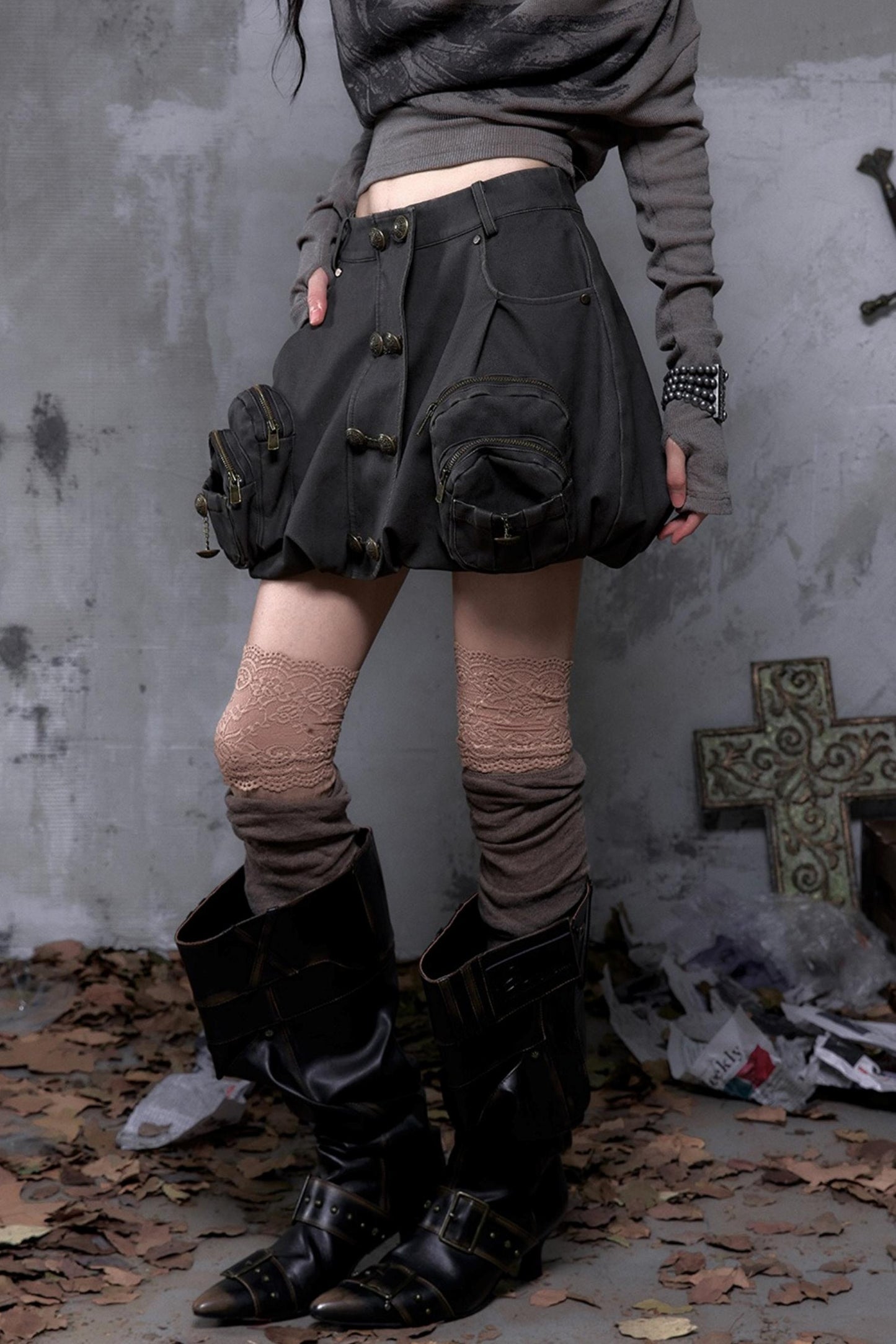 Court Street Leather Skirt