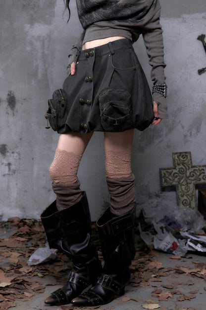 Court Street Leather Skirt