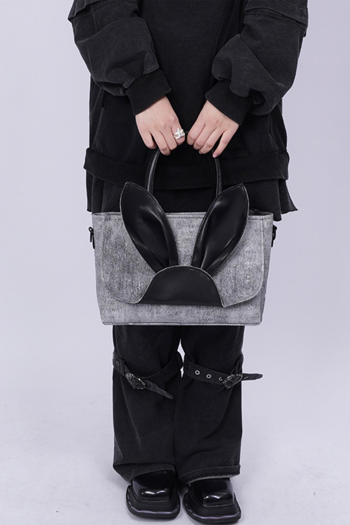 Denim Rabbit Tote Bag