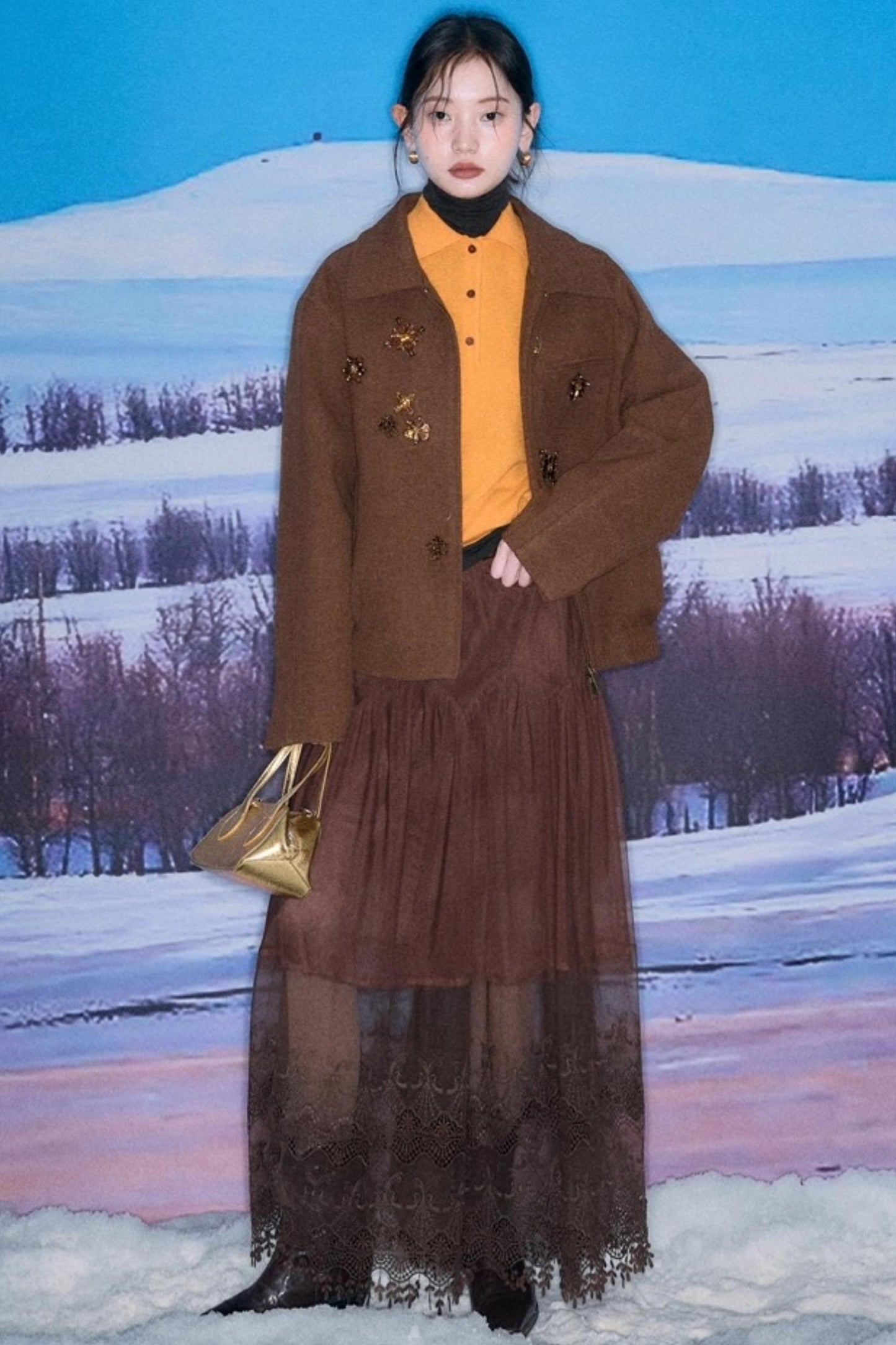 Niche Wool Polo Sweater