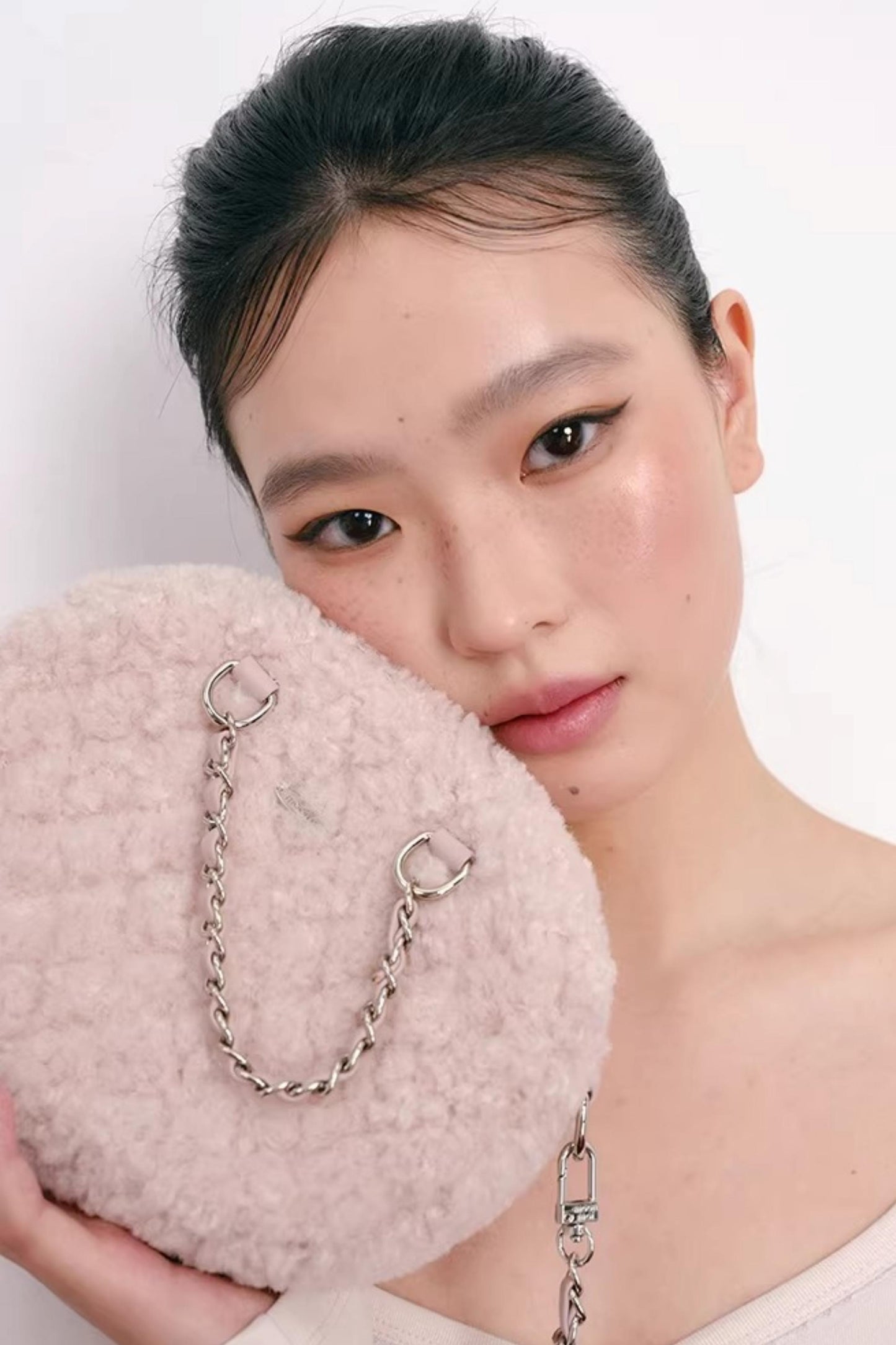 Fuzzy Velvet Quilted Handbag