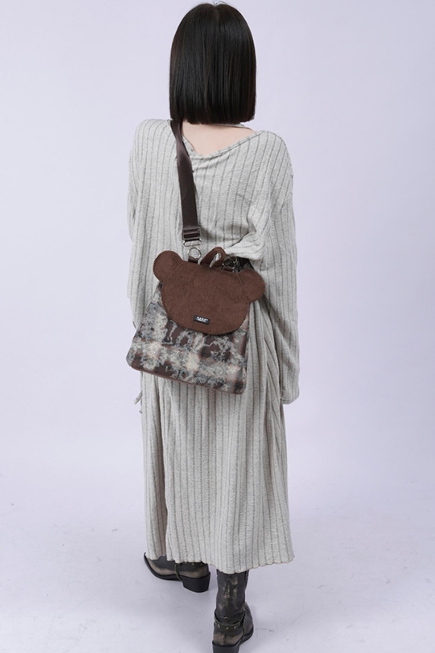 Patchwork Bear Crossbody Bag