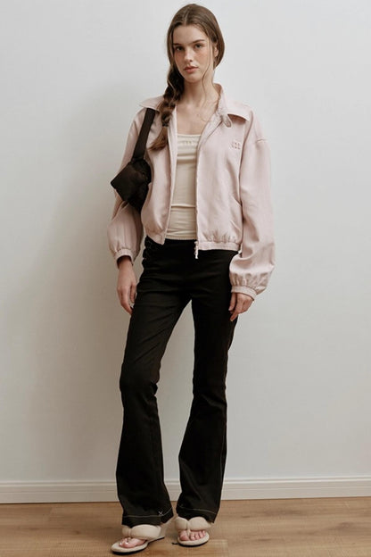 Faux Suede Embroidery Jacket