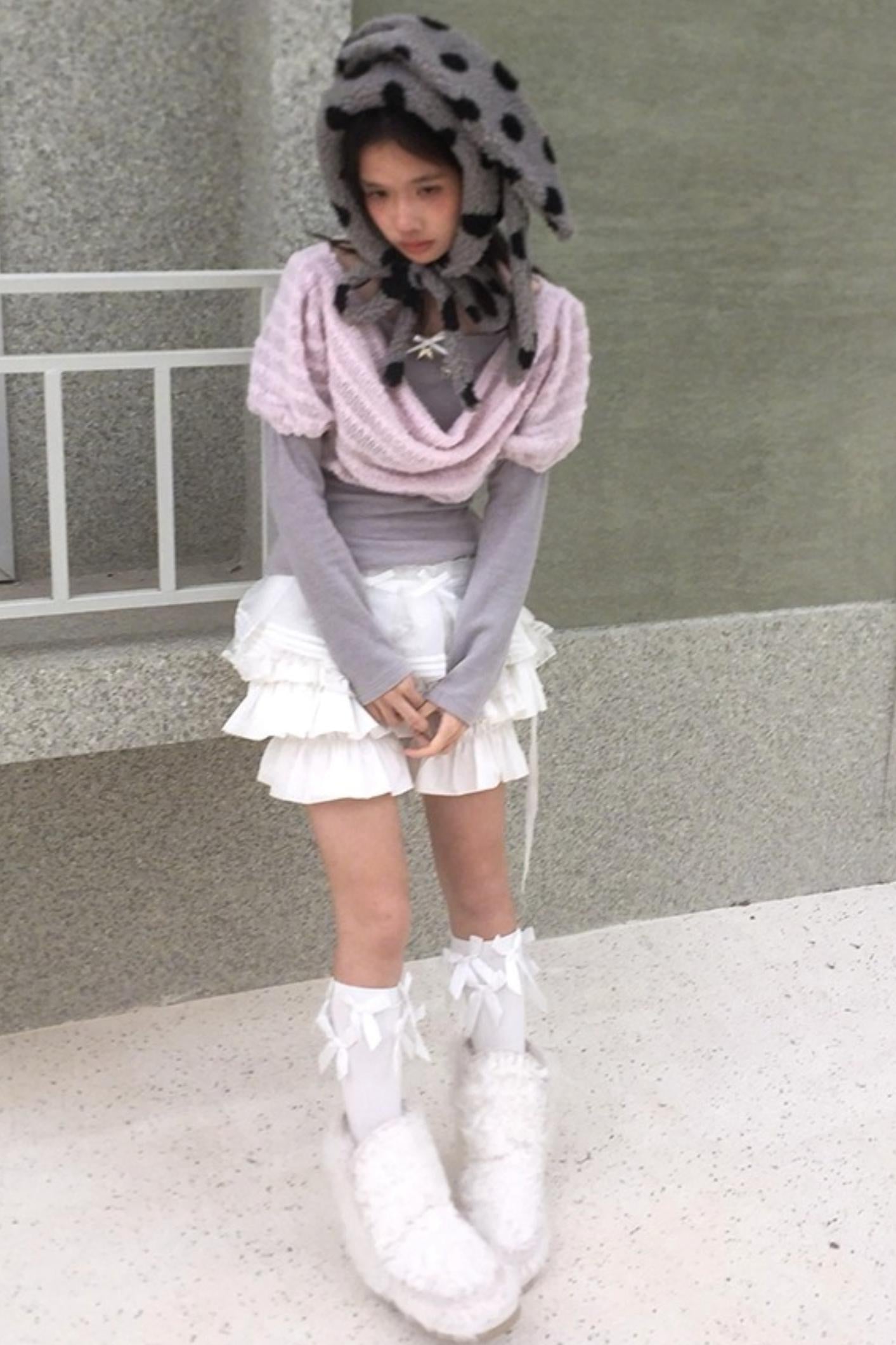 Happy Polka Dot Rabbit Ears Bow Hat