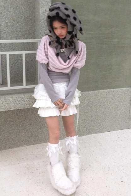 Happy Polka Dot Rabbit Ears Bow Hat