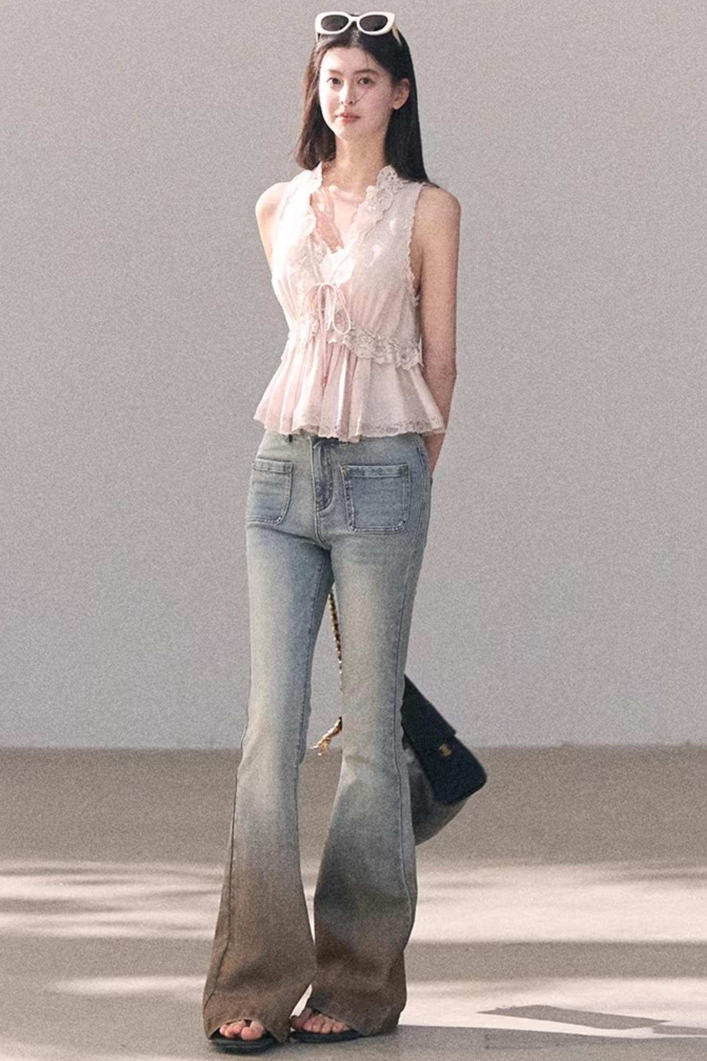 Hidden Petals Silk Lace Top