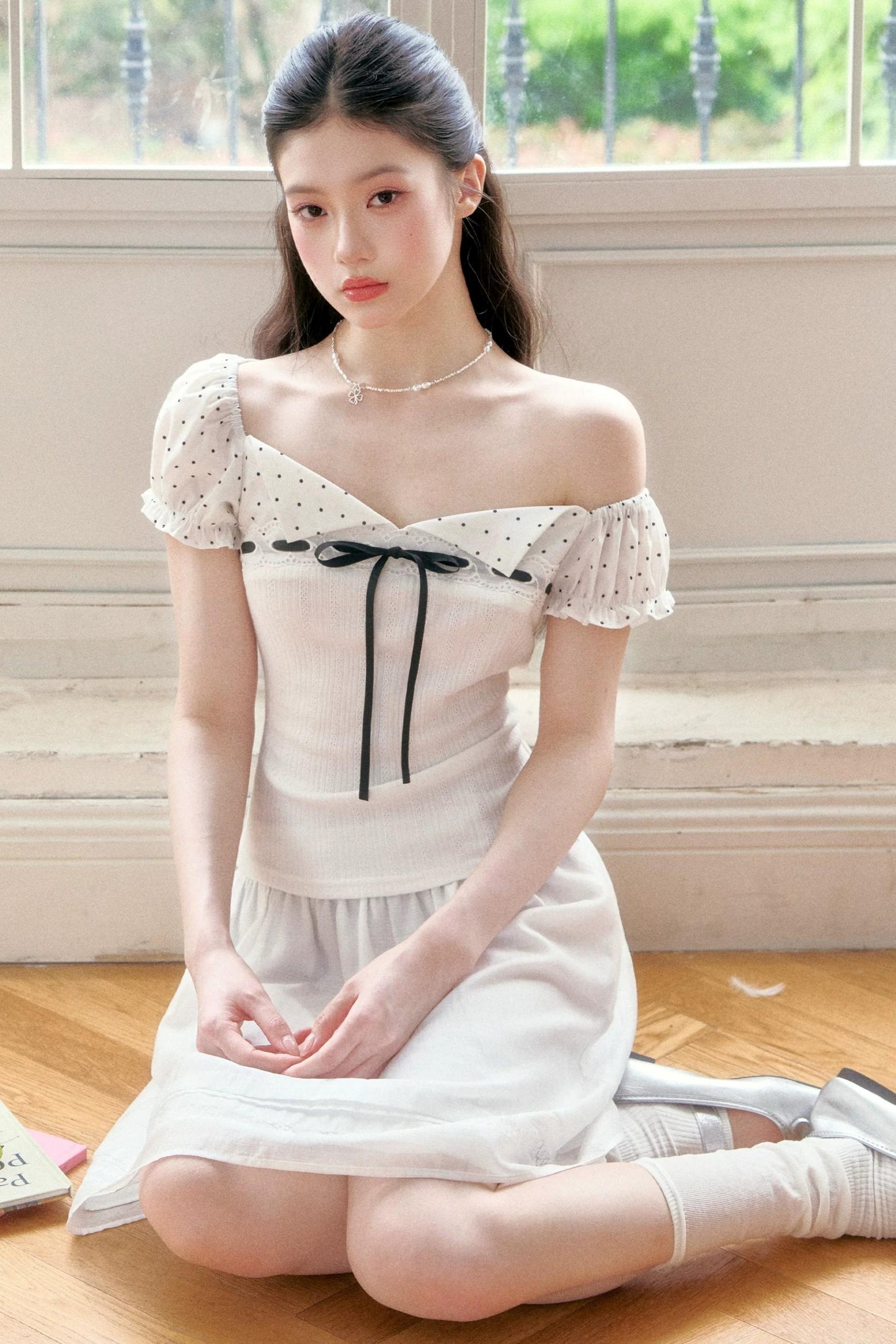 Vintage Asymmetrical Square Neck Top Set-Up