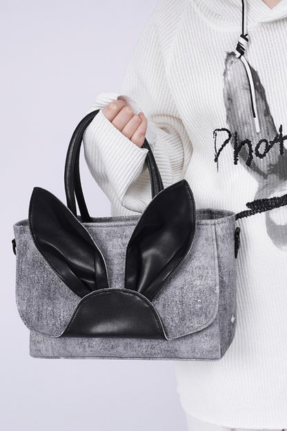 Denim Rabbit Tote Bag