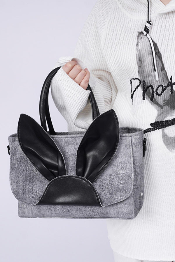 Denim Rabbit Tote Bag