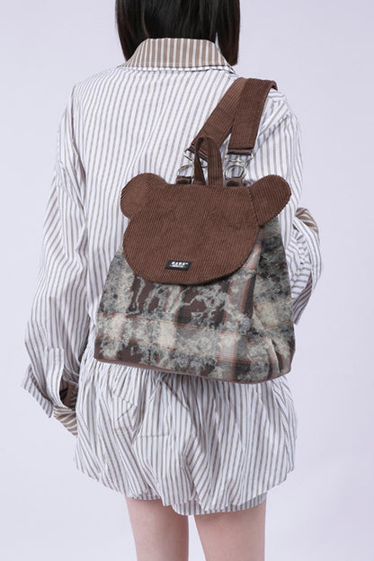 Patchwork Bear Crossbody Bag
