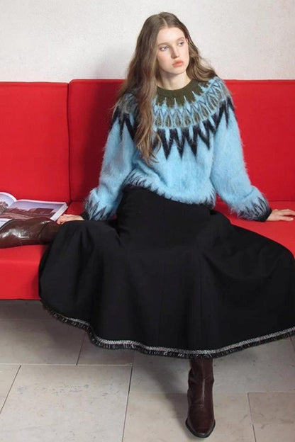 Brushed Alpaca Fair Isle Sweater