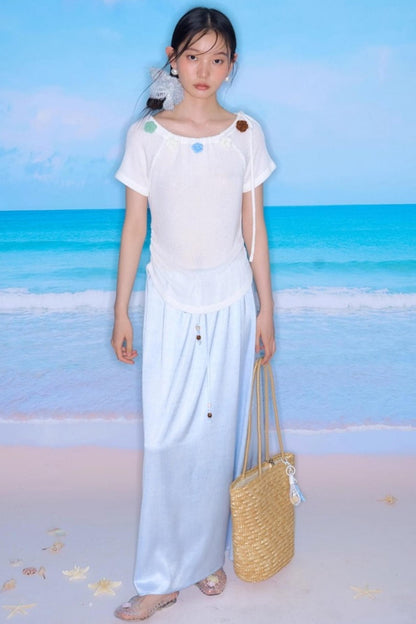 Flower Crochet Knit Top