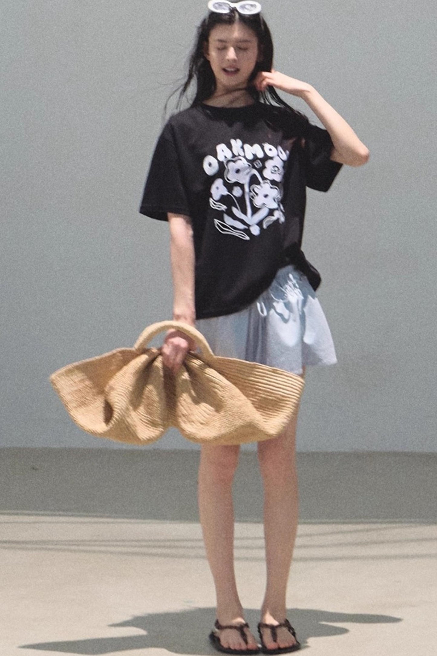 Embroidered Lyocell Puffy A-Line Skirt