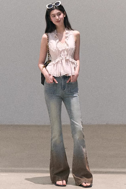 Hidden Petals Silk Lace Top