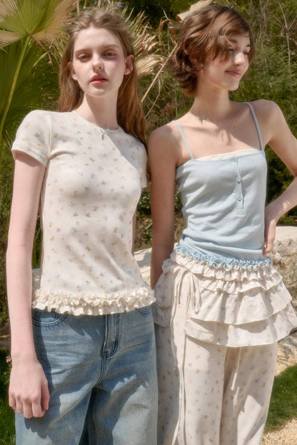 Comfortable Knit Lace Top