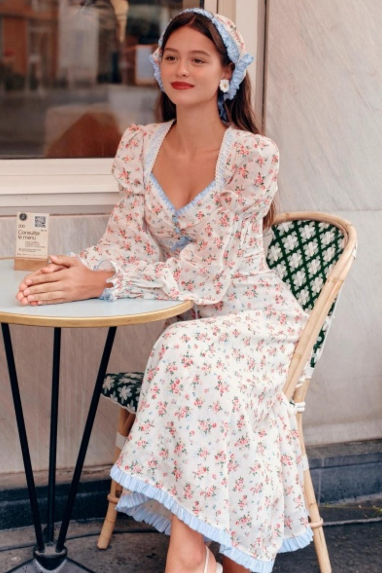 Blue French Pastoral Dress Set-Up