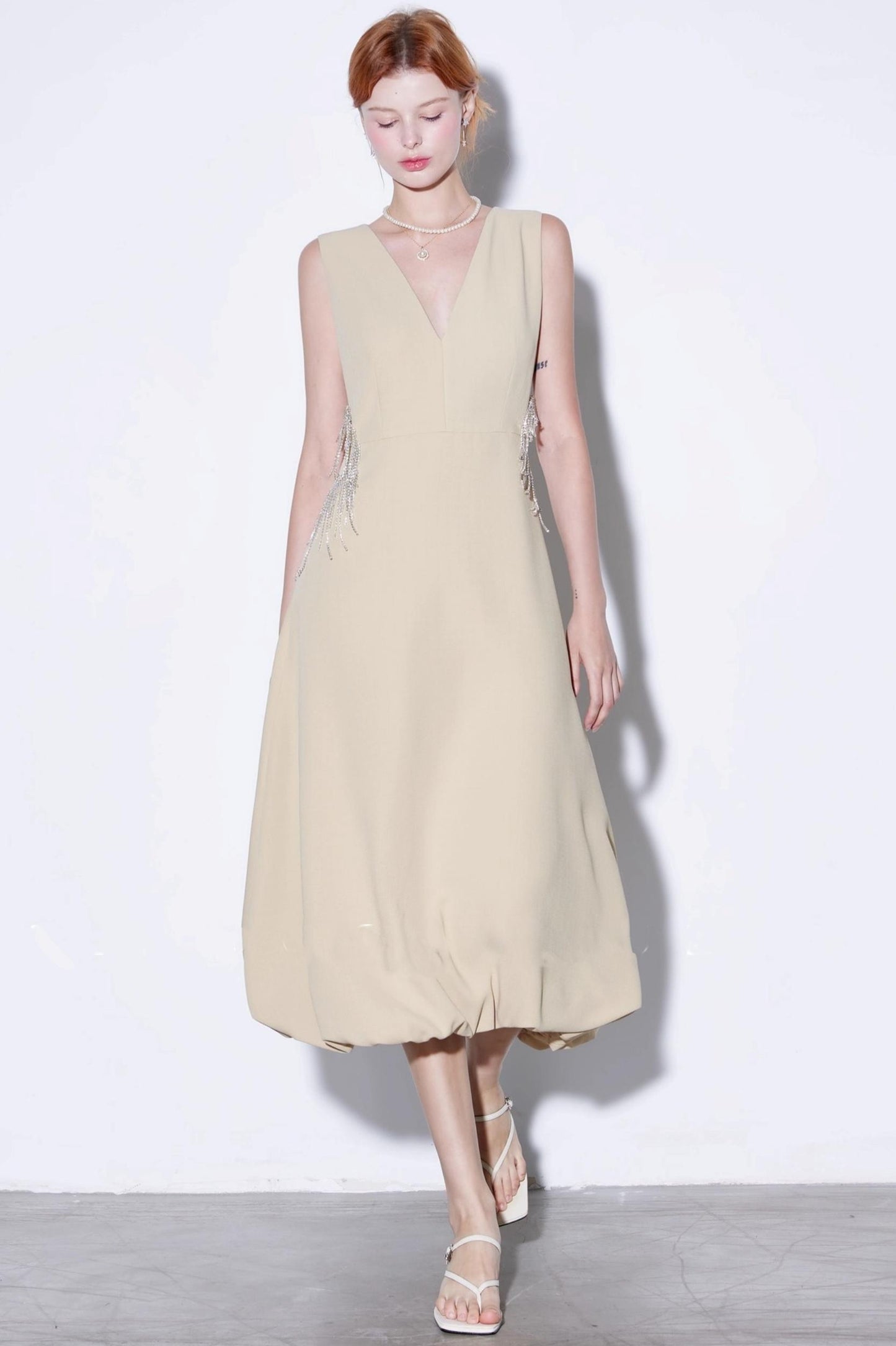 Cold Diamond V-Neck Dress