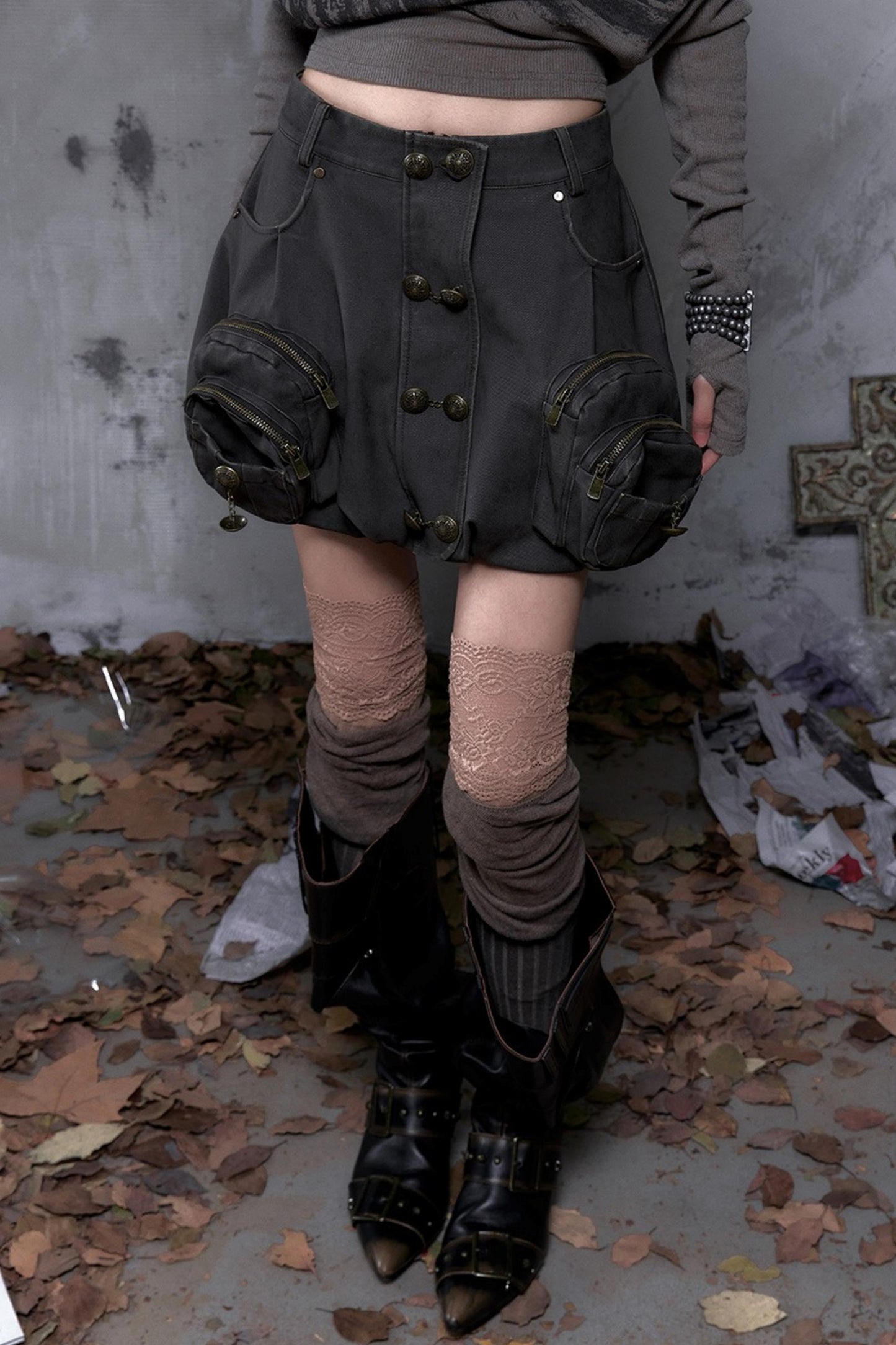 Court Street Leather Skirt