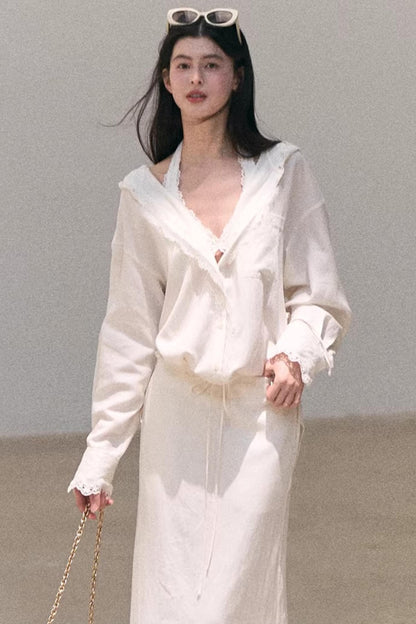 Lace-Trimmed Halter Neck Camisole