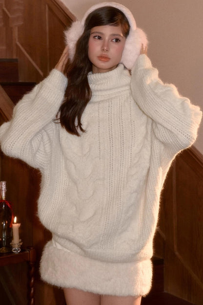 Vintage College Cable Knit Sweater