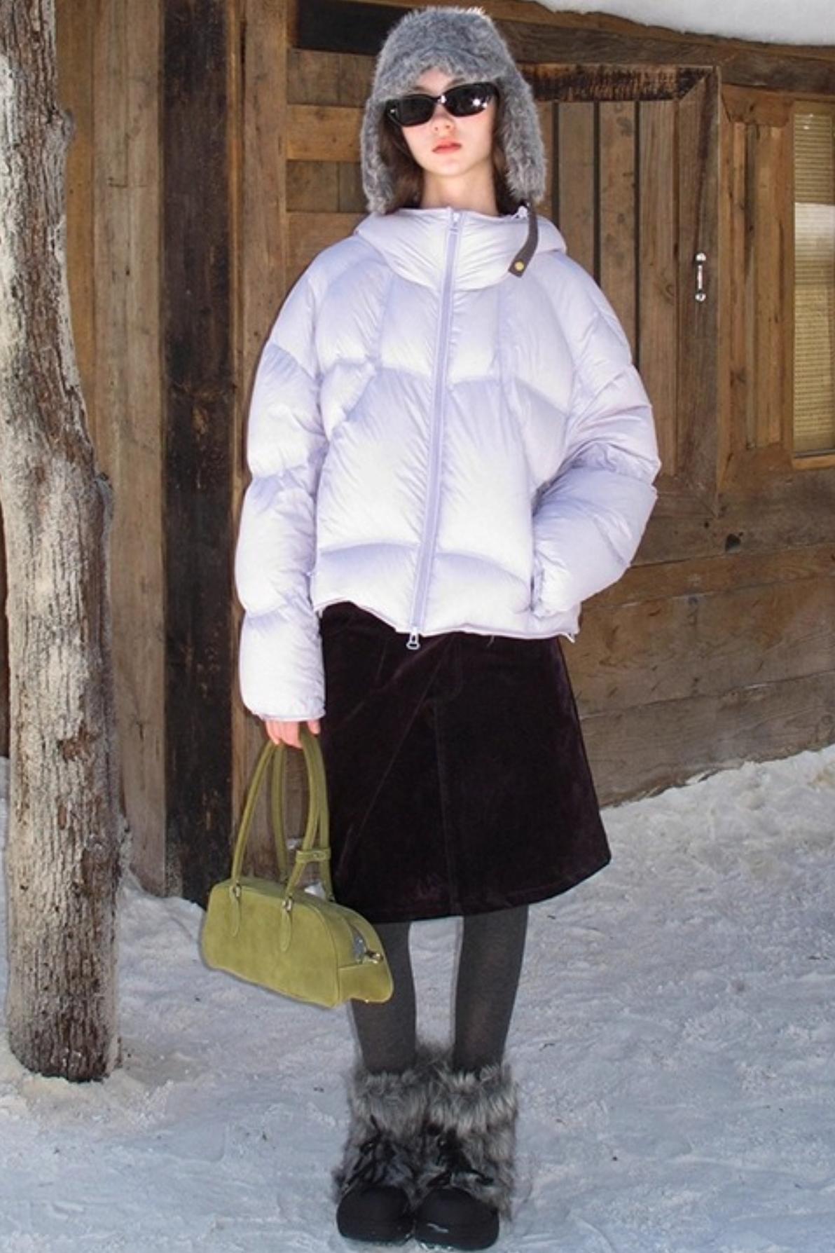 Vintage Dark Purple Velvet Skirt