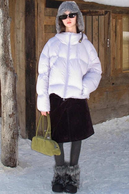 Vintage Dark Purple Velvet Skirt