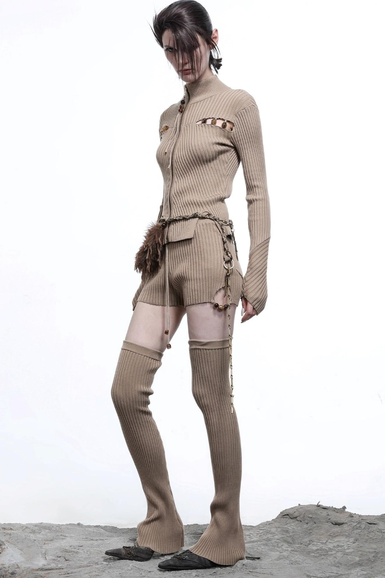 Heart Beaded Sweater Cardigan