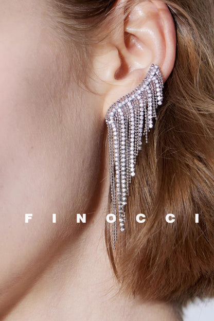 Haute Couture Sparkling Tassel Earrings