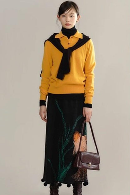 Niche Wool Polo Sweater