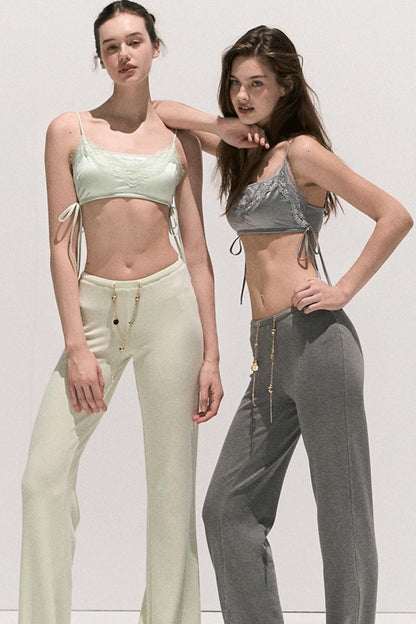 Soft Crew Neck Knitwear Bootcut Trouser Set-Up