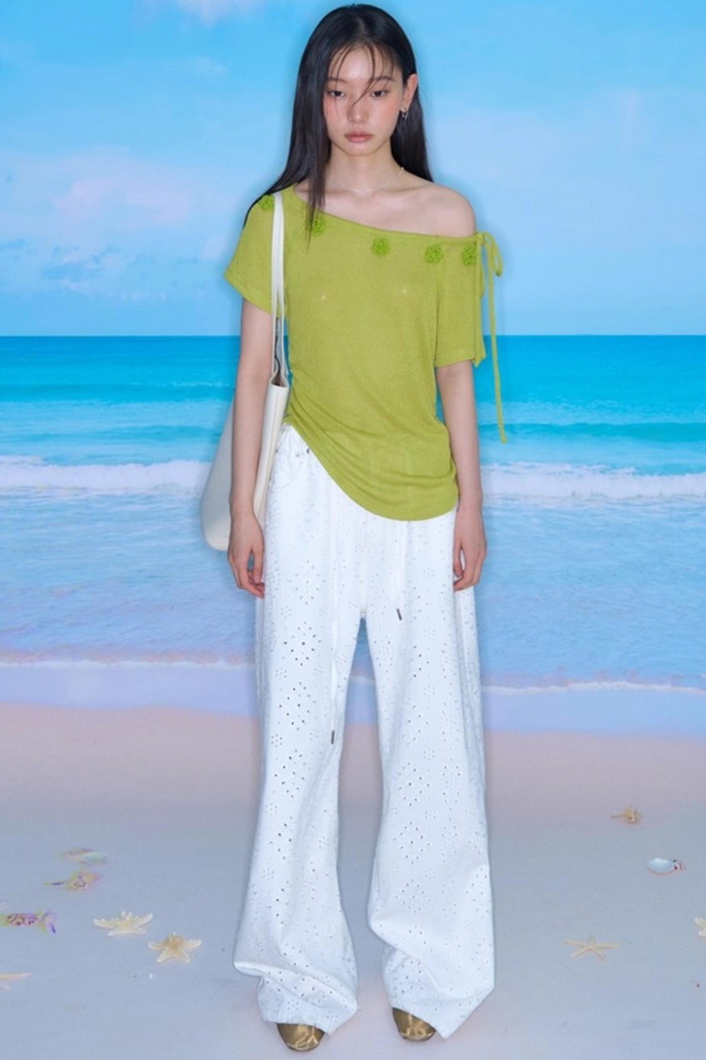 Flower Crochet Knit Top