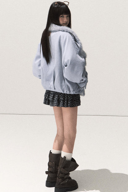 Shrine Plaid Woolen A-Line Skirt