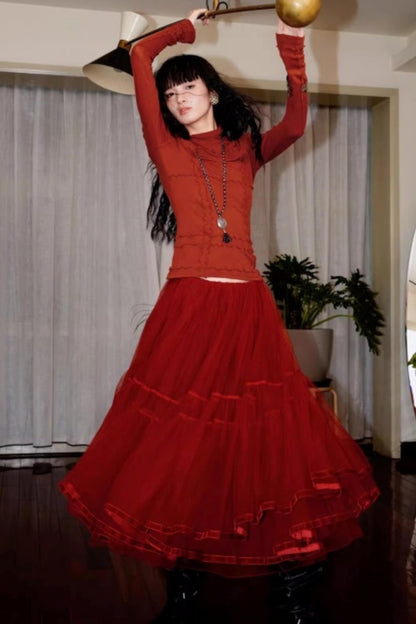 Split Knitted Base Layer Top