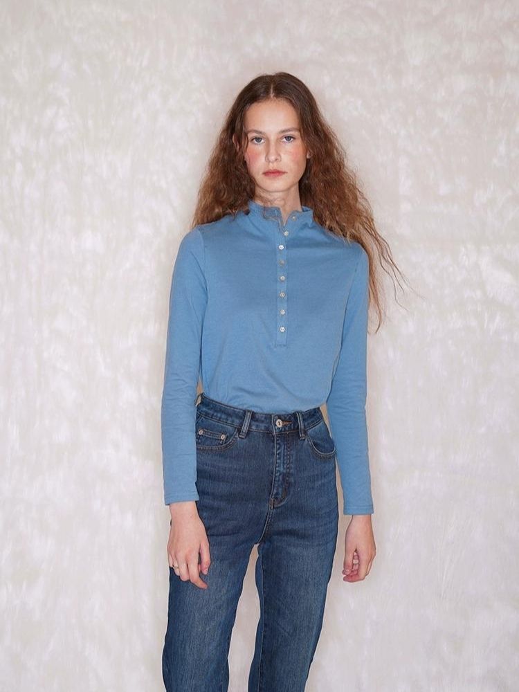 Semi-High Neck Bottom Shirt