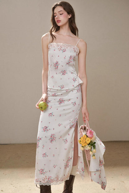 Comfortable Baby Powder Top & Skirt Set-Up