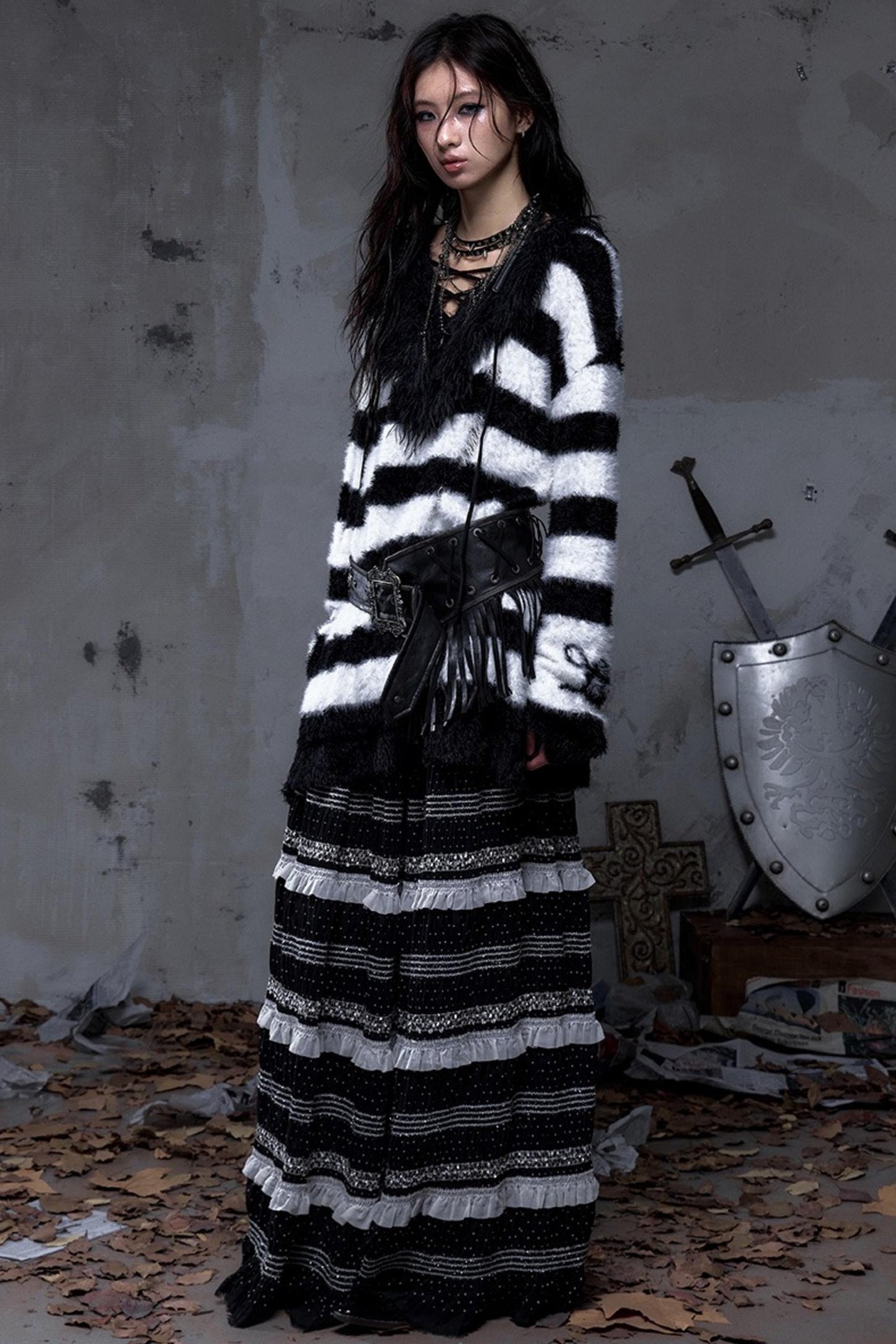 Vintage Street Punk Long Sweater