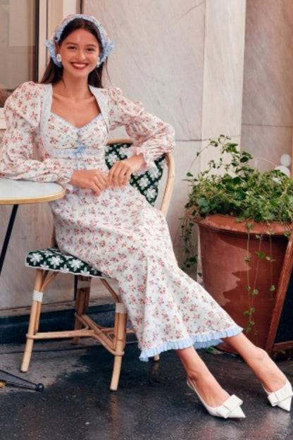 Blue French Pastoral Dress Set-Up