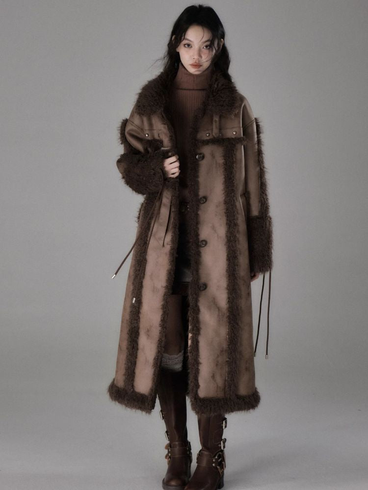 Long lamb thick coat