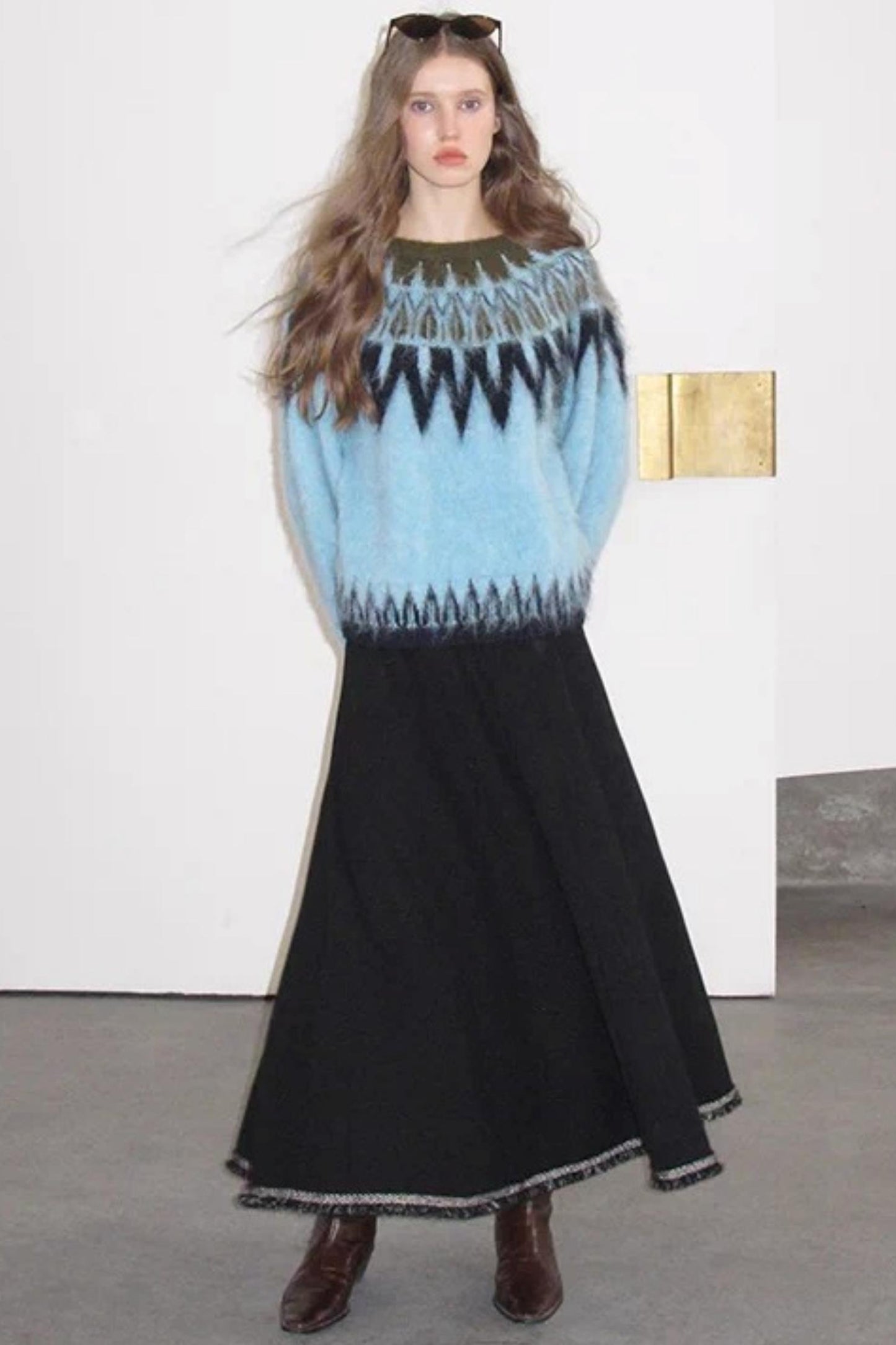 Brushed Alpaca Fair Isle Sweater