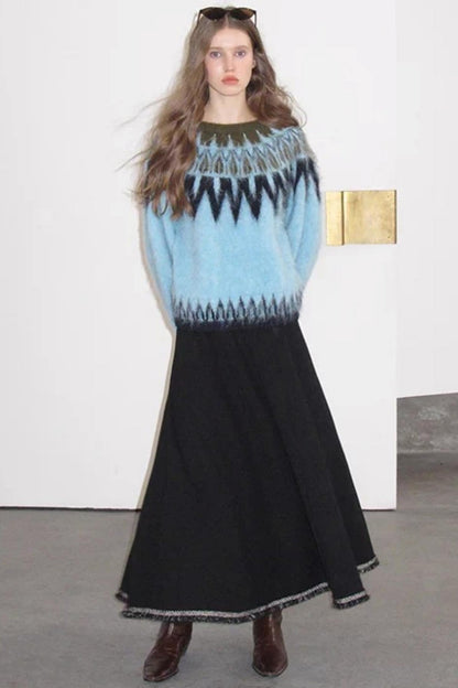 Brushed Alpaca Fair Isle Sweater