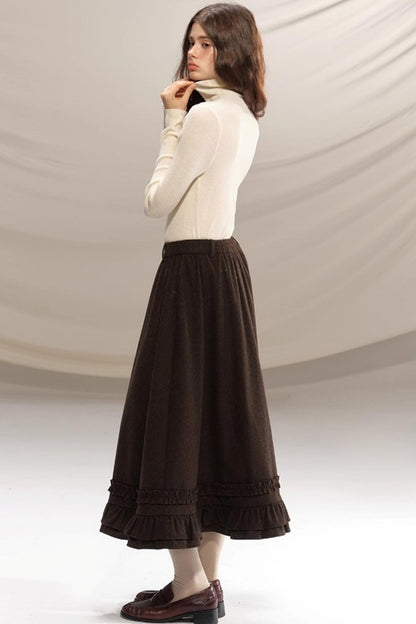 Seamless Wool Turtleneck Sweater