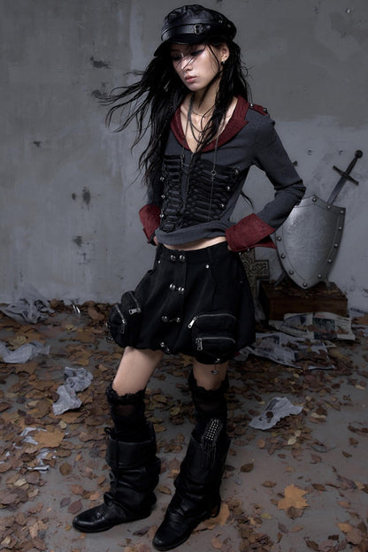 Court Street Leather Skirt